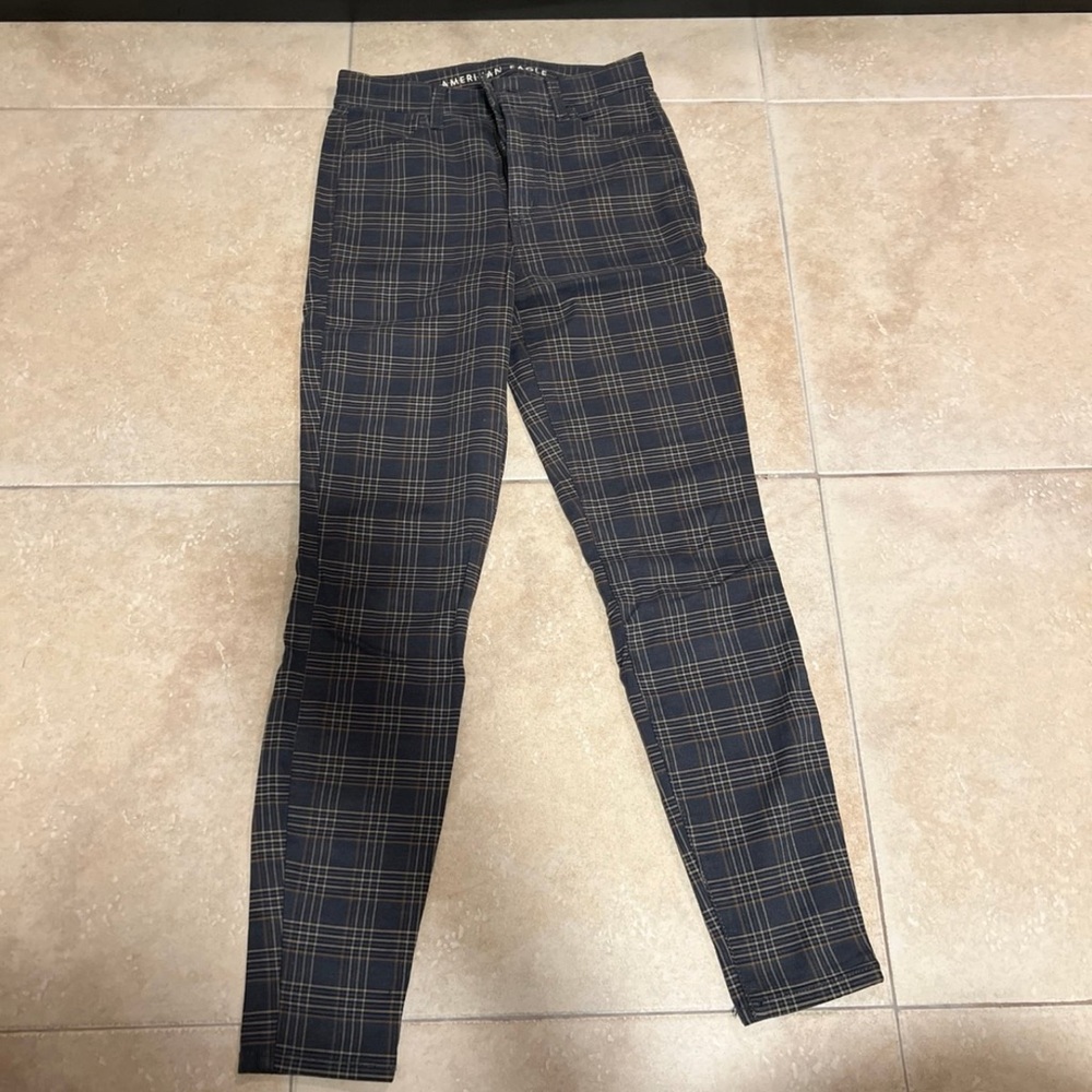Plaid Skinny Pants